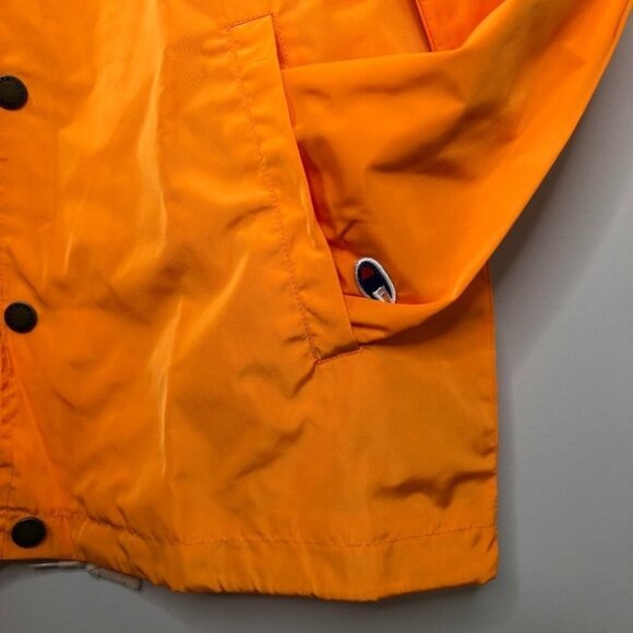 MEN'S Champion Reverse Weave Coach Varsity Jacket Orange Size Small - Picture 4 of 8